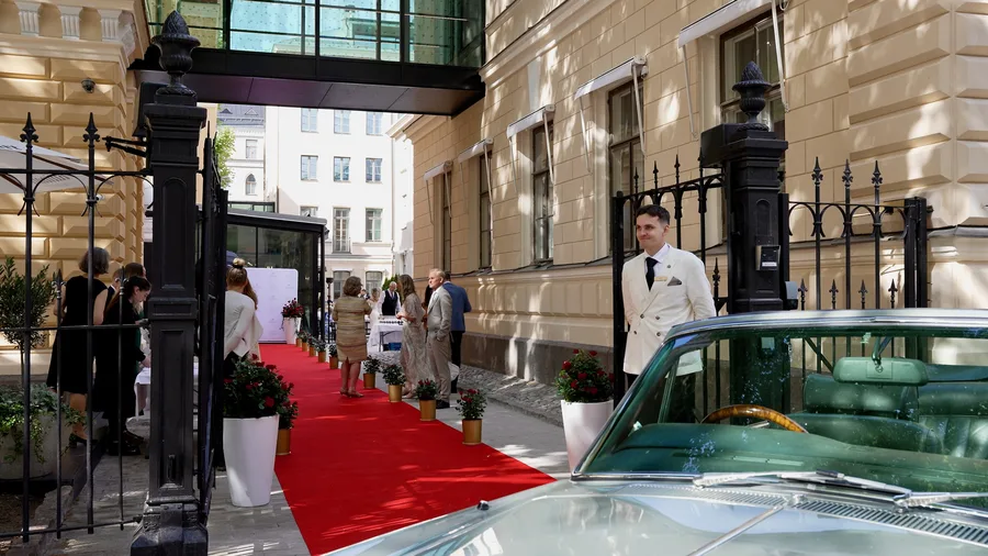 The hotel entrance
