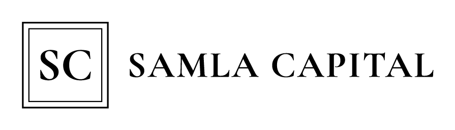 Samla Capital horizontal logo, black